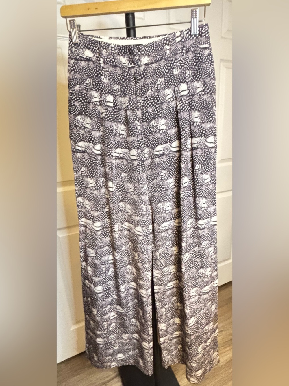 J. Crew Silk Black and White Printed Maxi Pants - Picture 3 of 6
